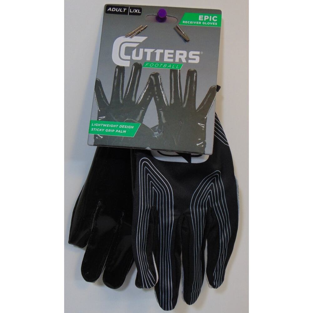 Cutters Football Epic Receiver Gloves Adult L/XL Sticky Grip Palm Lightweight